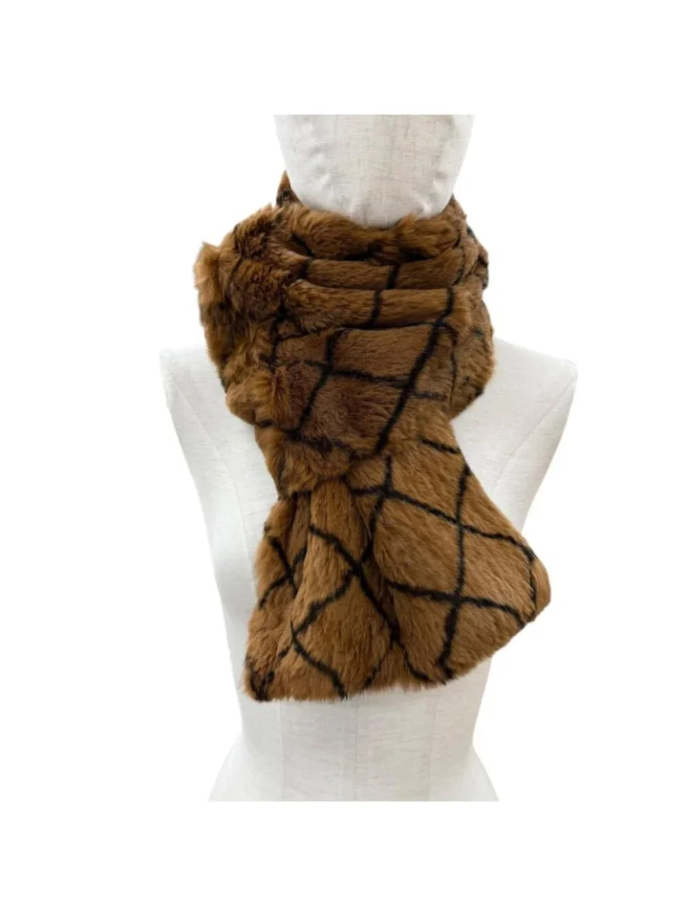 Chanel Vintage Wool Cotton Logo Embroidery Quilted Scarf